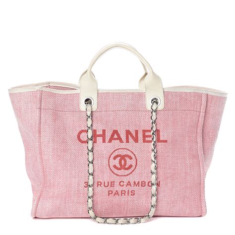 pink chanel totes|chanel deauville pink bag.